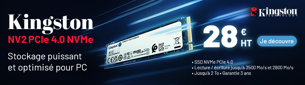 Acheter SSD 1 To Kingston NV2 NVMe PCIe (SNV2S/1000G)