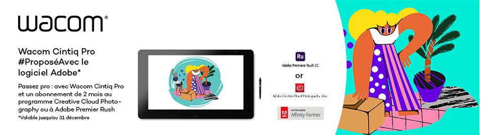 Tablette Wacom Proposee Avec Un Logiciel En Plus Achetez Votre Intuos Pro Cintiq Ou Cintiq Pro Avant Le 31 12 2019