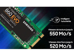 SAMSUNG - SSD Interne - 860 EVO - 1To - M.2 (MZ-N6E1T0BW